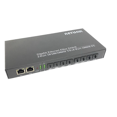 NETLİNK NTL8SFP2G 8 SFP PORT+2 RJ45 100/1000 FİBER SWİTCH