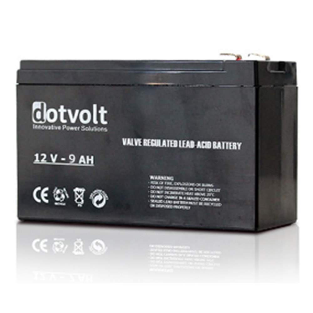 DOTVOLT 12V 9AH KURU TİP UPS AKÜSÜ