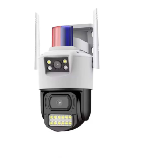 INOX-17IPC WİFİLİ 3+3 MP ÇÖZÜNÜRLÜK 2 LENSLİ DIŞ ORTAM SİRENLİ IP KAMERA