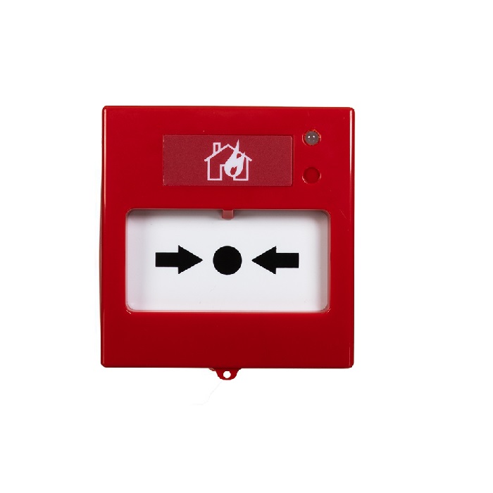 TEKNİM TFB-3168 KONVANSİYONEL TEKRAR KURULABİLİR YANGIN ALARM BUTONU, LED GÖSTERGELİ