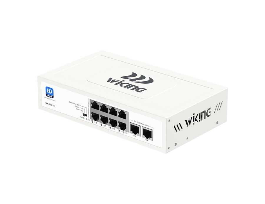 Wİ-TEK WK-PS310 8 PORT 100/1000 8 PORT POE 2 UPLINK 10/1000 FULL GİGABİT POE SWITCH 76W