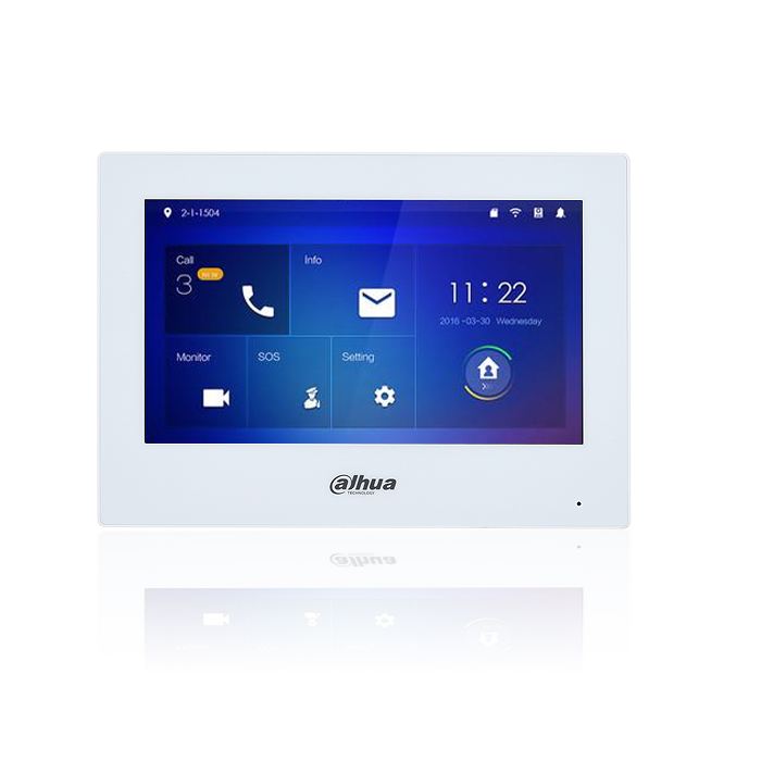 DAHUA VTH2621GW-WP 7 INC DAİRE İÇİ MONİTÖR BEYAZ DOKUNMATİK EKRAN-WİFİ