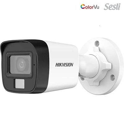 HIKVISION DS-2CE16K0T-LPFS 3K 25 MT GECE GÖRÜŞLÜ DAHİLİ SESLİ COLORVU (7/24 RENKLİ) AHD KAMERA