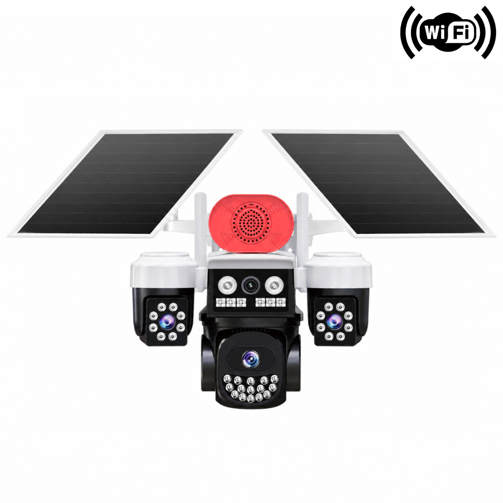 NEVADA SW3 SOLARLI WİFİLİ 3+3 MP ÇÖZÜNÜRLÜK 3 LENSLİ DIŞ ORTAM IP KAMERA