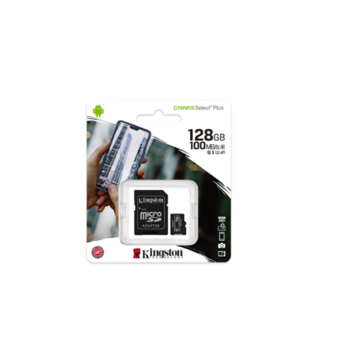 KİNGSTON CANVAS SELECT PLUS 128GB CLASS10 ADAPTÖRLÜ HAFIZA KARTI 100MB/S