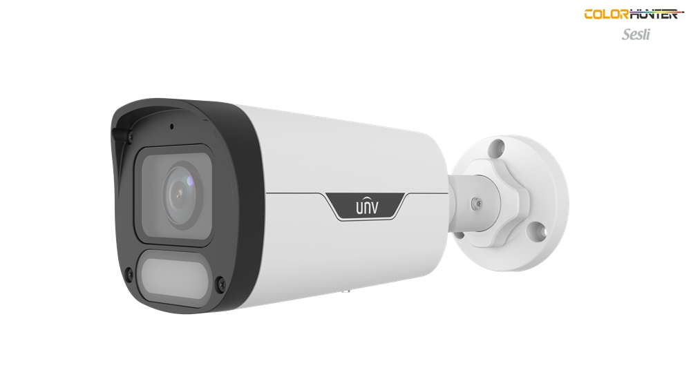 UNİVİEW IPC2314LE-ADF28KM-WP 1/1.8 CMOS SENSÖR 4 MP DAHİLİ SESLİ COLORHUNTER IP BULLET KAMERA H.265+