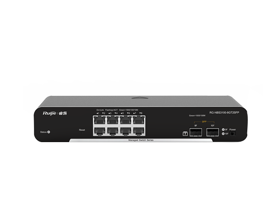 RUİJİE REYEE RG-NBS3100-8GT2SFP-P 8 PORT 10/100/1000 8 PORT POE 2 X SFP 125W RUJIE CLOUD YONETILEBILIR DESKTOP SWITCH