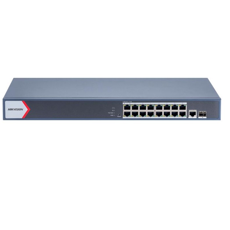 HİKVİSİON DS-3E1518P-EI/M 16 KANAL POE GİGABİT, 1 UPLİNK GİGABİT, 1 SFP TOPLAM 130W FULL GİGABİT YÖNETİLEBİLİR POE SWİTCH