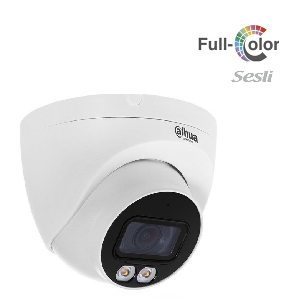 DAHUA IPC-HDW2449T-S-IL-0280B 4 MP DAHİLİ SESLİ 30 MT GECE GÖRÜŞLÜ FULL COLOR IP KAMERA