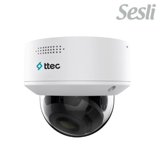 TTEC IPDP-5330L-WMASZ/S 5 MP 2.8-12MM MOTORİZE LENSLİ DAHİLİ SESLİ IP DOME KAMERA 30MT GECE GÖRÜŞ IP66,IK10