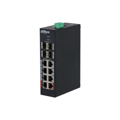 DAHUA HS4412-8ET-120 8 PORT POE 4XGIGABİT SFP 120W POE YÖNETİLEBİLİR ENDÜSTRİYEL SWITCH