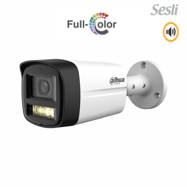 DAHUA HAC-HFW1200TLMP-IL-T 2 MP DAHİLİ SESLİ 20 MT GECE GÖRÜŞLÜ COLORVU (7/24 RENKLİ) AHD KAMERA ÇİFT TARAFLI KONUŞMA