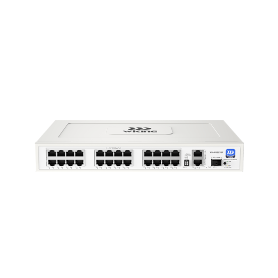Wİ-TEK WK-PS227GF 24 PORT POE 10/100 2 PORT UPLİNK 10/100/1000 1 PORT SFP SWİTCH 180W