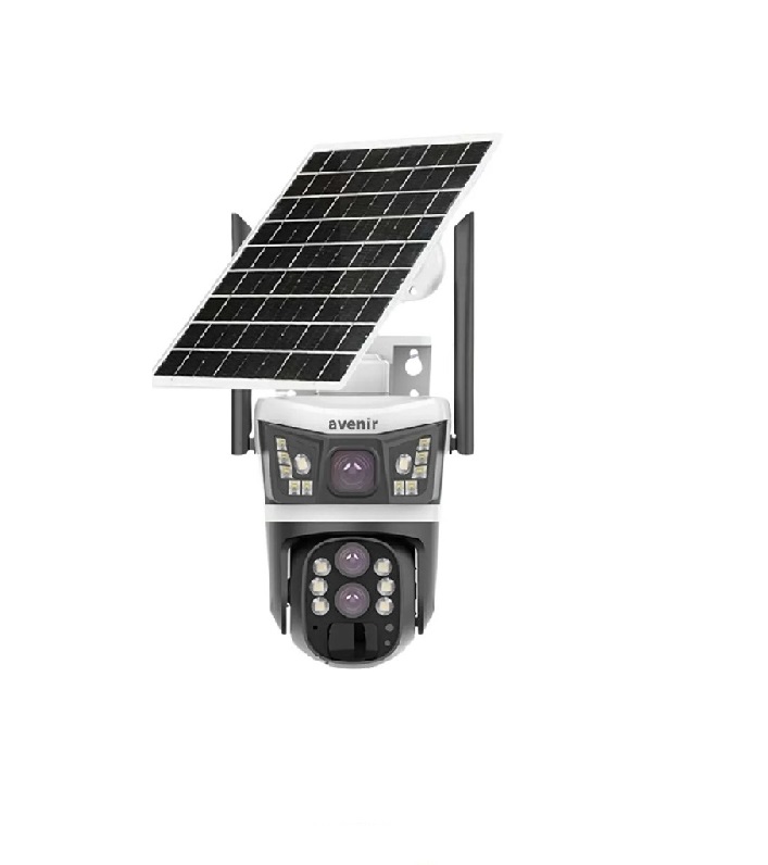AVENİR AV-S432 4G SİMKARTLI SOLAR PANELLİ 2+4MP GECE RENKLİ ÇİFT YÖNLÜ SESLİ IP KAMERA 10X ZOOM