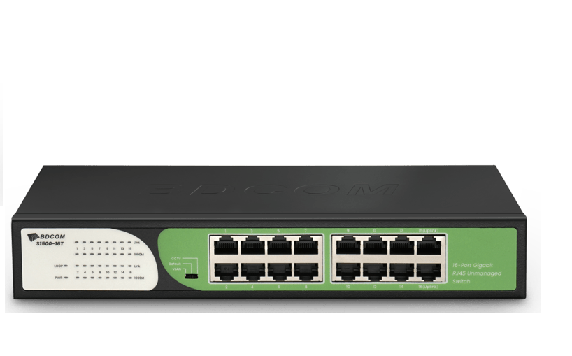 BDCOM S1500-16T 16 PORT 10/100/1000 GİGABİT SWITCH METAL KASA