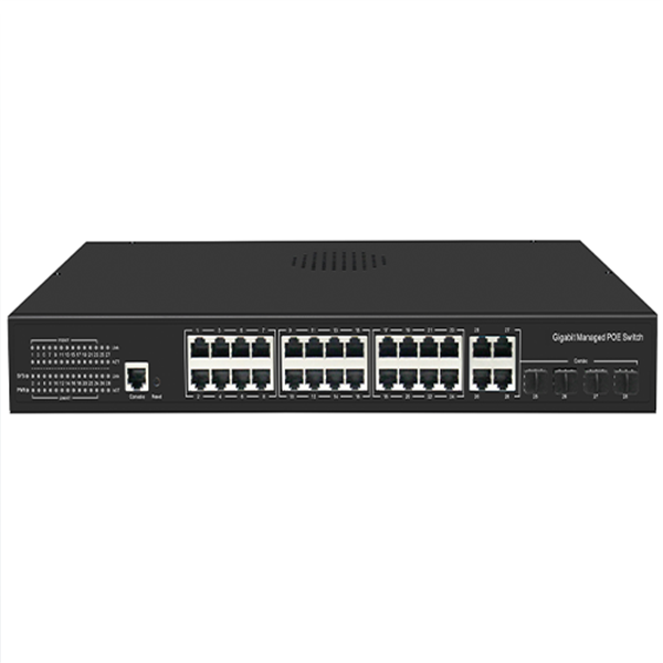 NEVADA PS32G-2444EES- 400W YÖNETİLEBİLİR 24 PORT 10/100/10000 +2 PORT 10/100/1000 GİGABİT UPLİNK 4 PORT SFP 400W POE SWİTCH