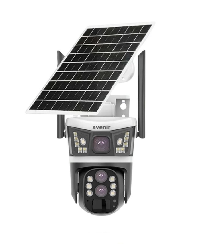 AVENİR AV-S432 4G SİMKARTLI SOLAR PANELLİ 2+4MP GECE RENKLİ ÇİFT YÖNLÜ SESLİ IP KAMERA 10X ZOOM