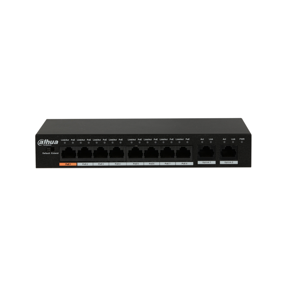 DAHUA PFS3010-8GT-96-V2 8 PORT POE 2 PORT UPLİNK SWTİCH