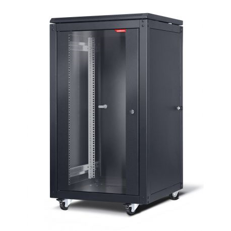 LANDE 20U 19 INC DİKİLİ TİP RACK KABİNET W=600 MM D=600MM SİYAH